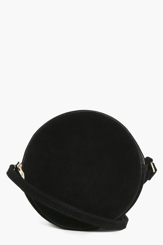 Tia Suedette Structured Round Cross Body Bag
